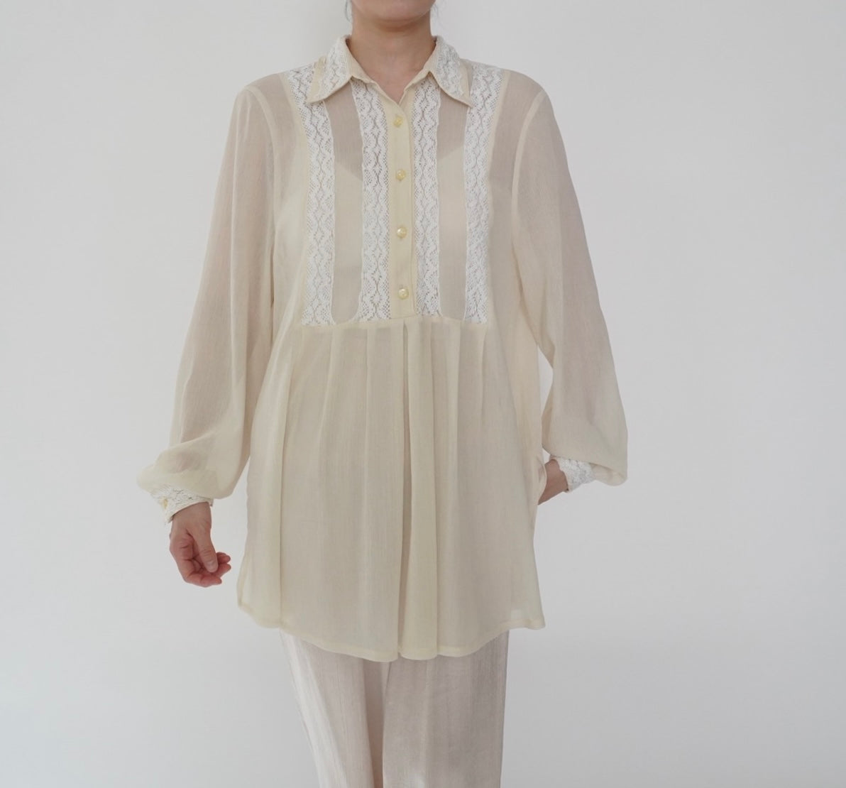 90s EURO Lace Design Tunic