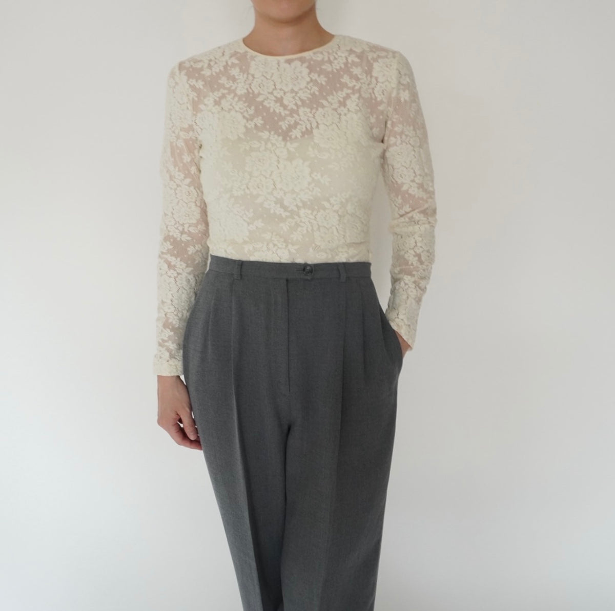 90s "ANN TAYLOR" Lade Design Top Made in USA