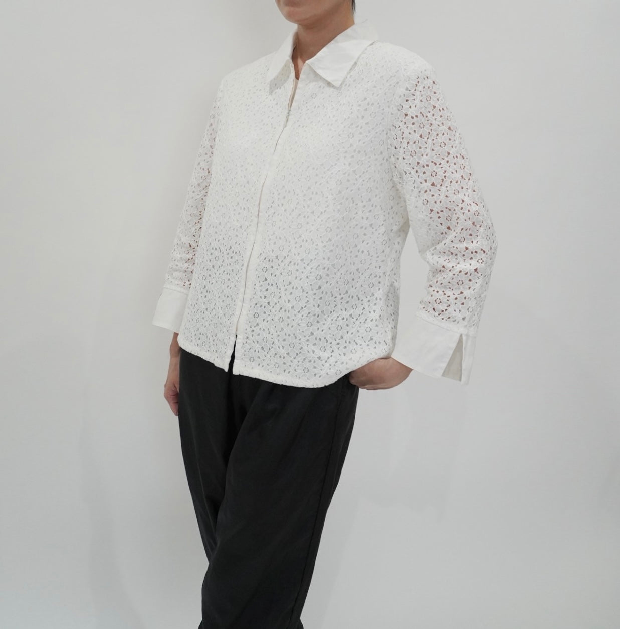 90s Cut Lace Shirt,Jacket Made in USA
