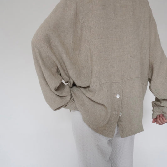 90s Design Beige Blouse