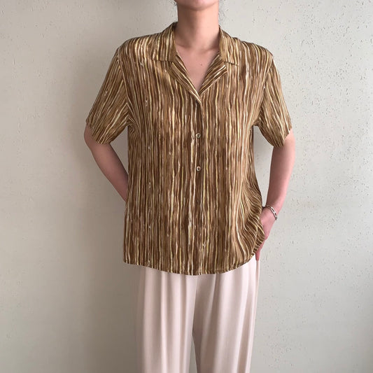 90s Printed Silk Shirt