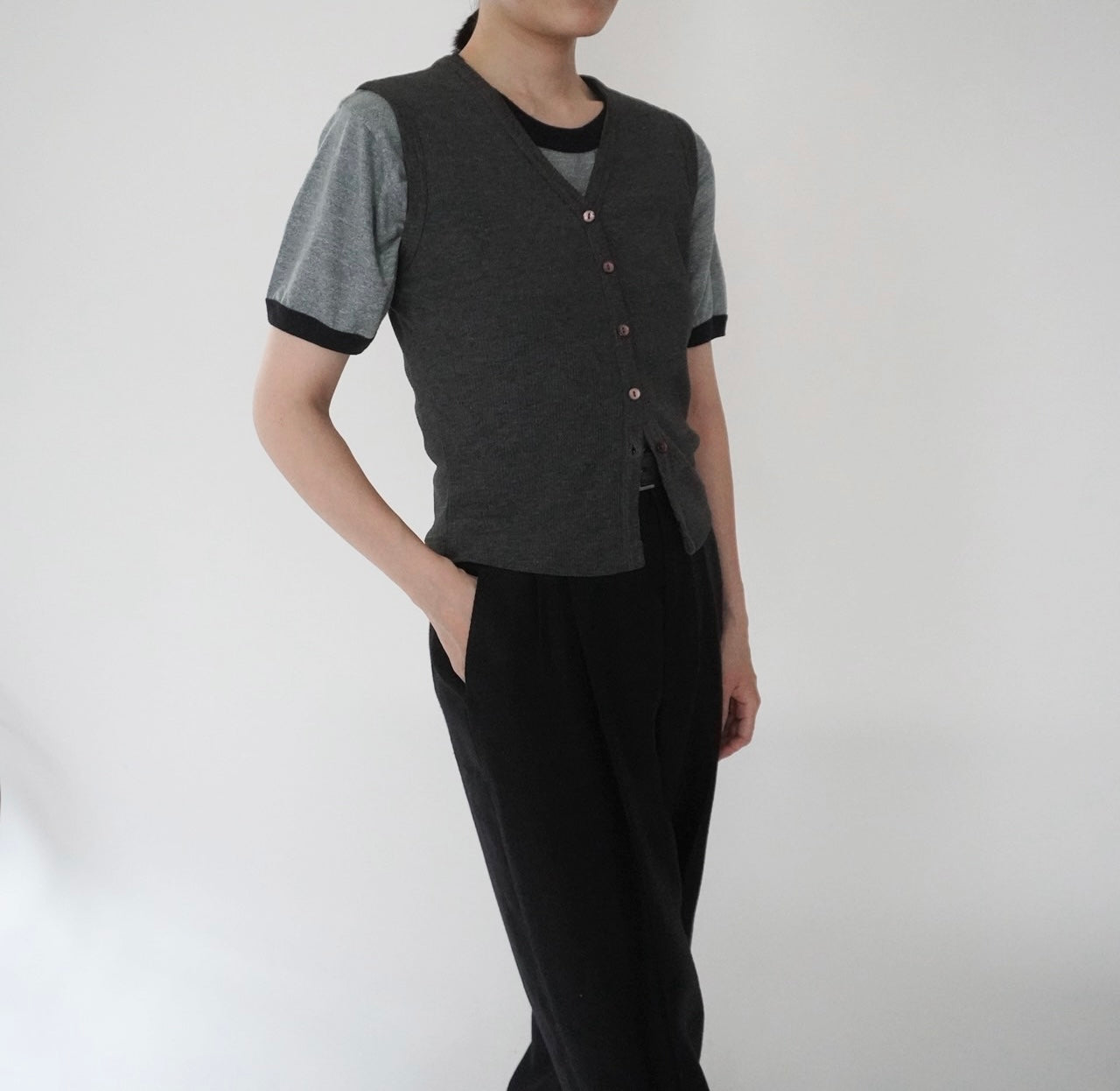 90s C.Gray Ribbed Top
