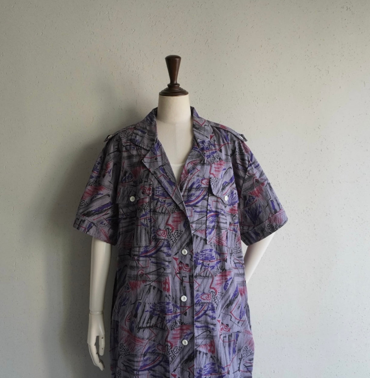 80s EURO Printed Dress