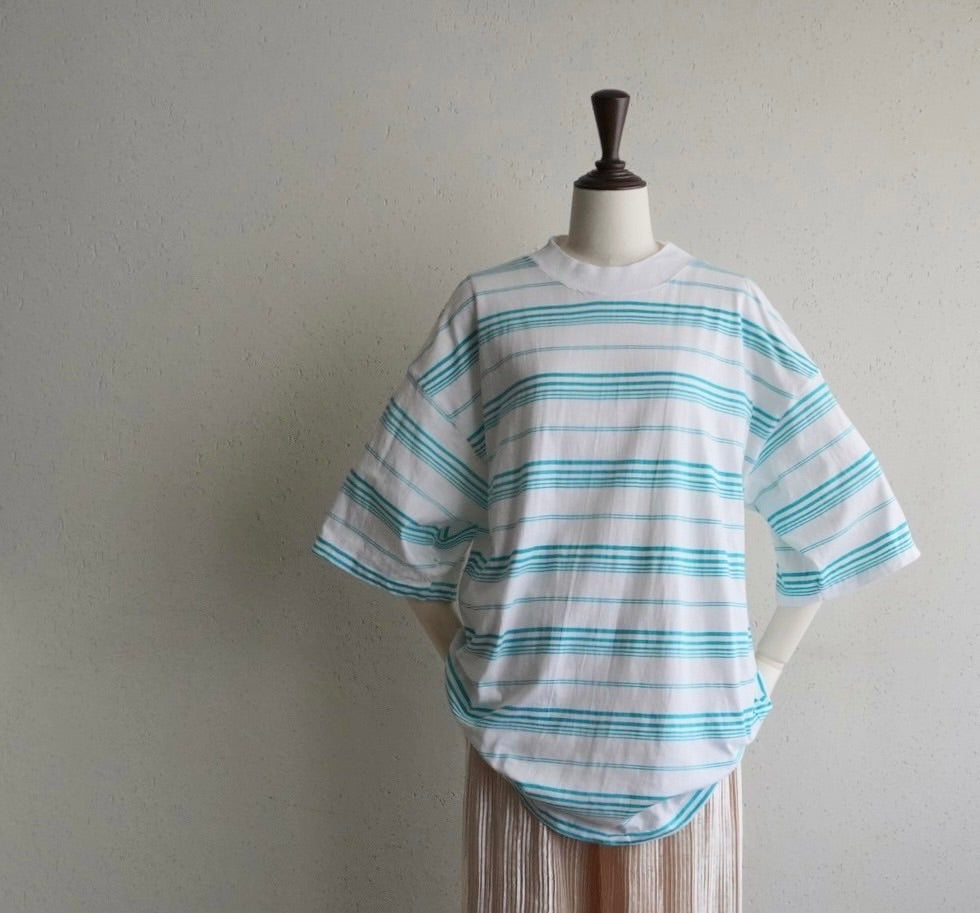 90s EURO Striped Printed T-shirt