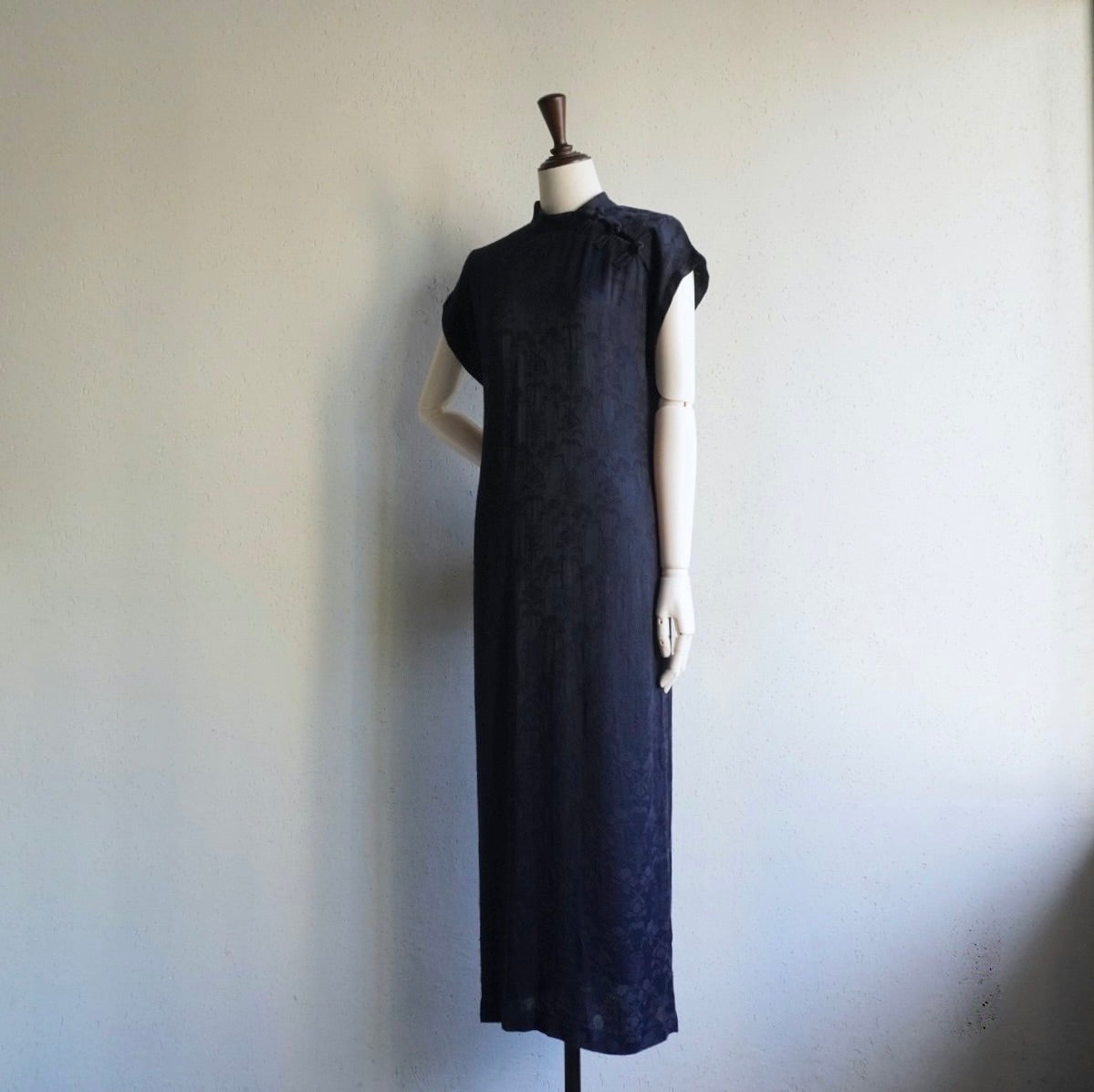 90s Rayon Asian Design Dress Made in USA