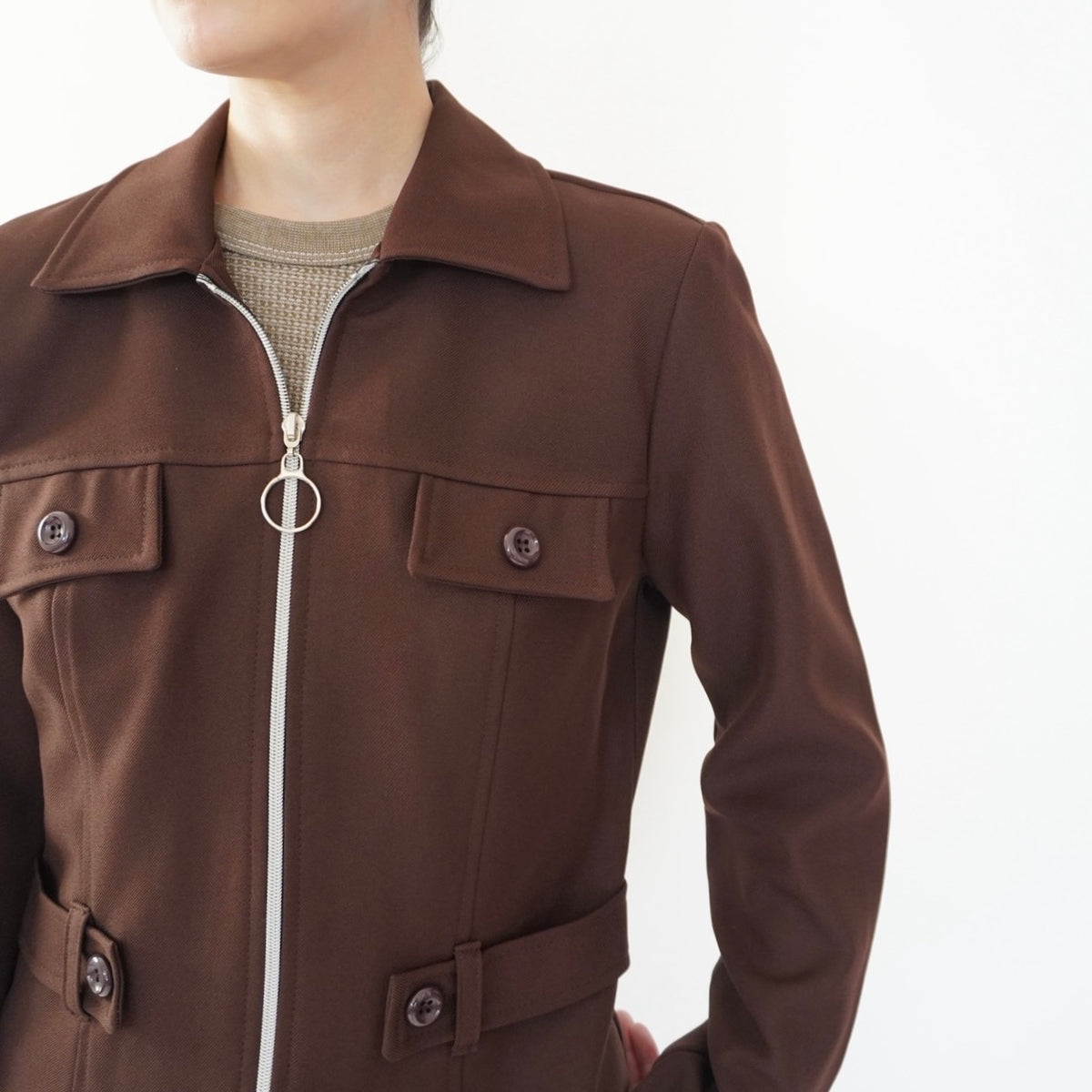 90s Brown Light Jacket Made in USA