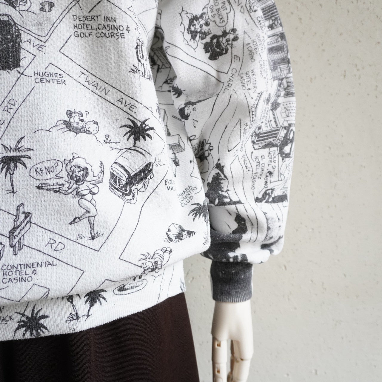 90s Printed Sweater Made in USA