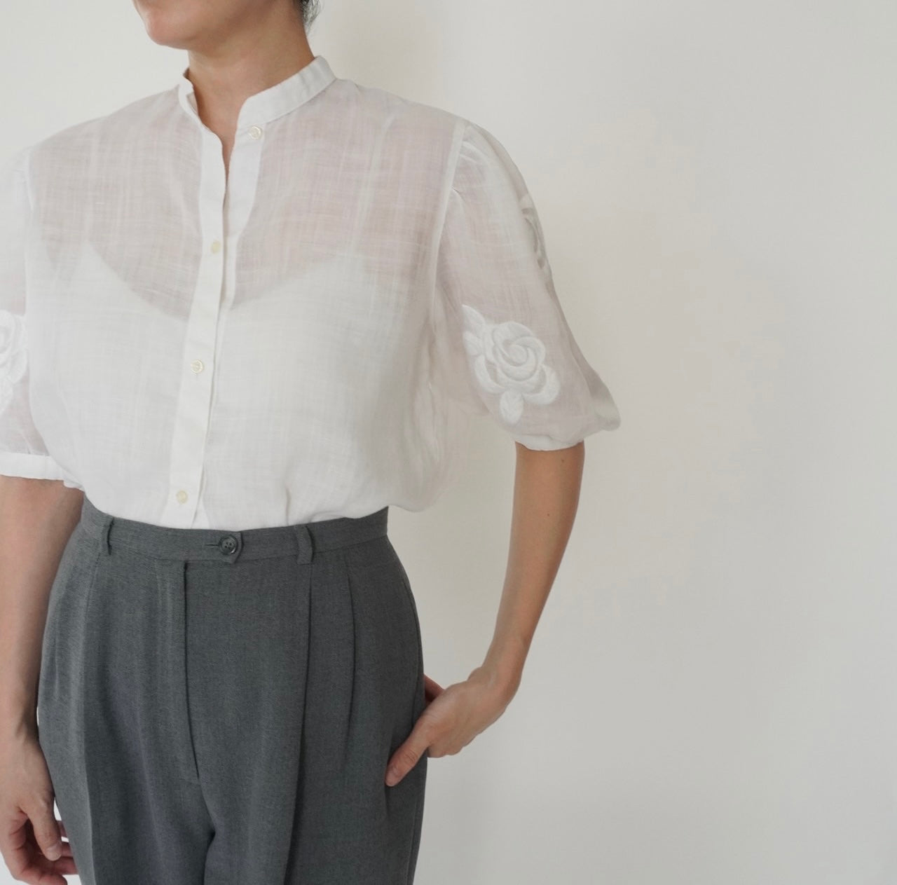 80s Embroidery Design Shirt Made in Italy