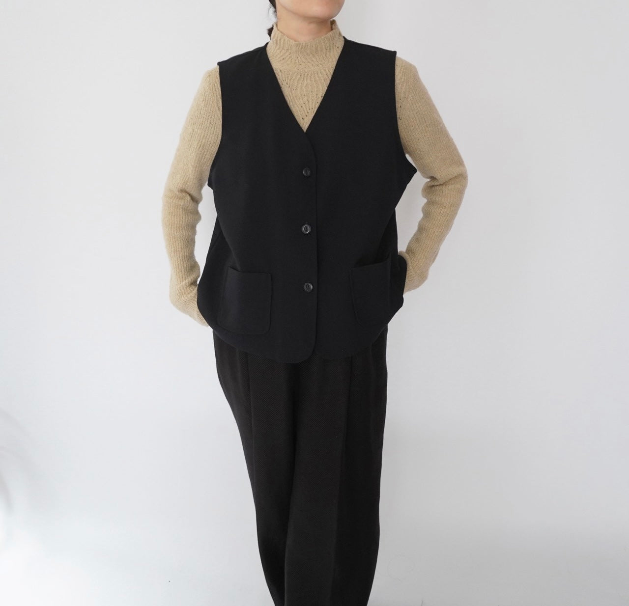 90s Navy Vest Made in Canada