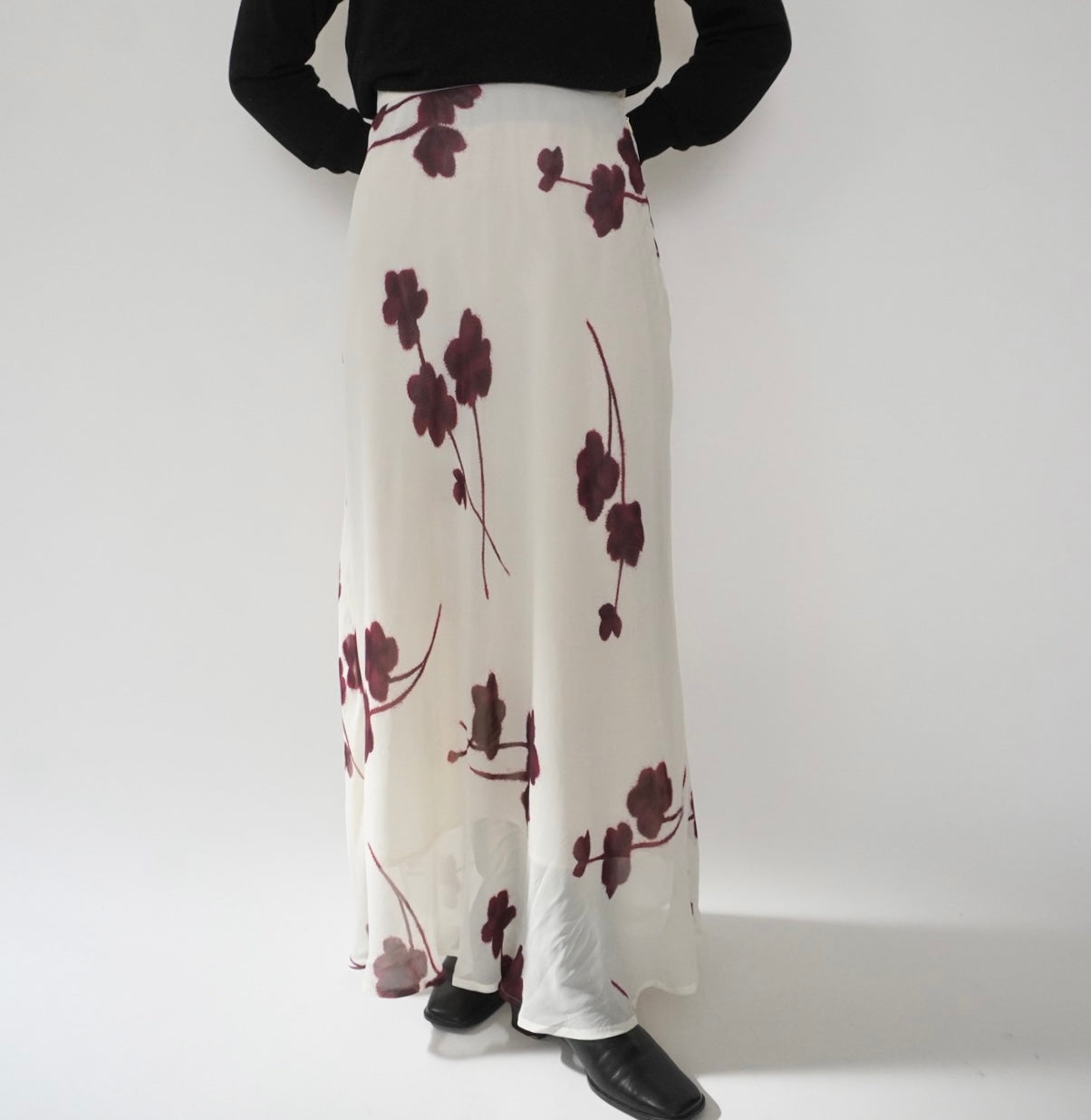 90s EURO Printed Skirt