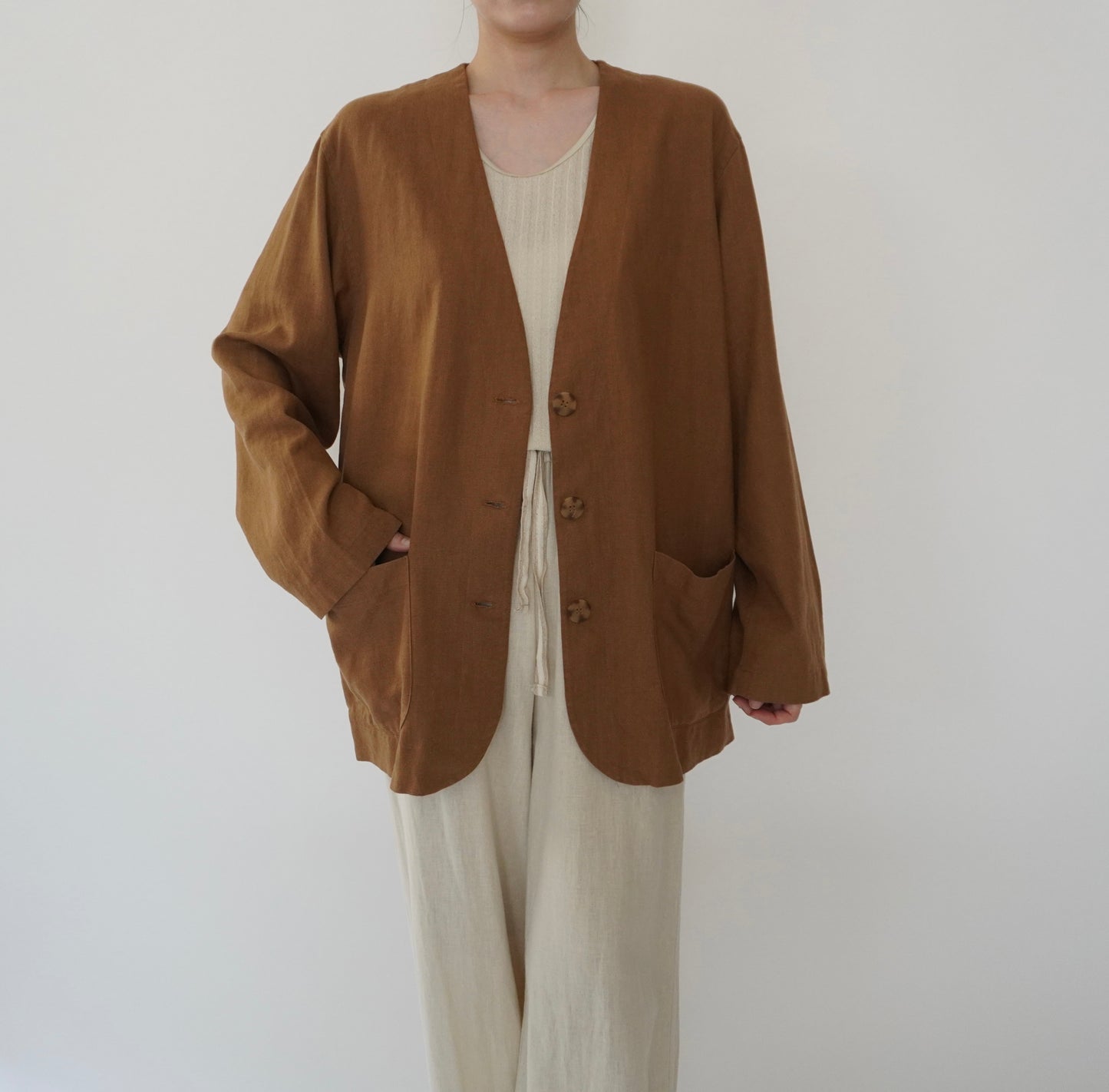 90s Design Linen Jacket