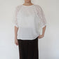 80s Cut Lace Design Blouse