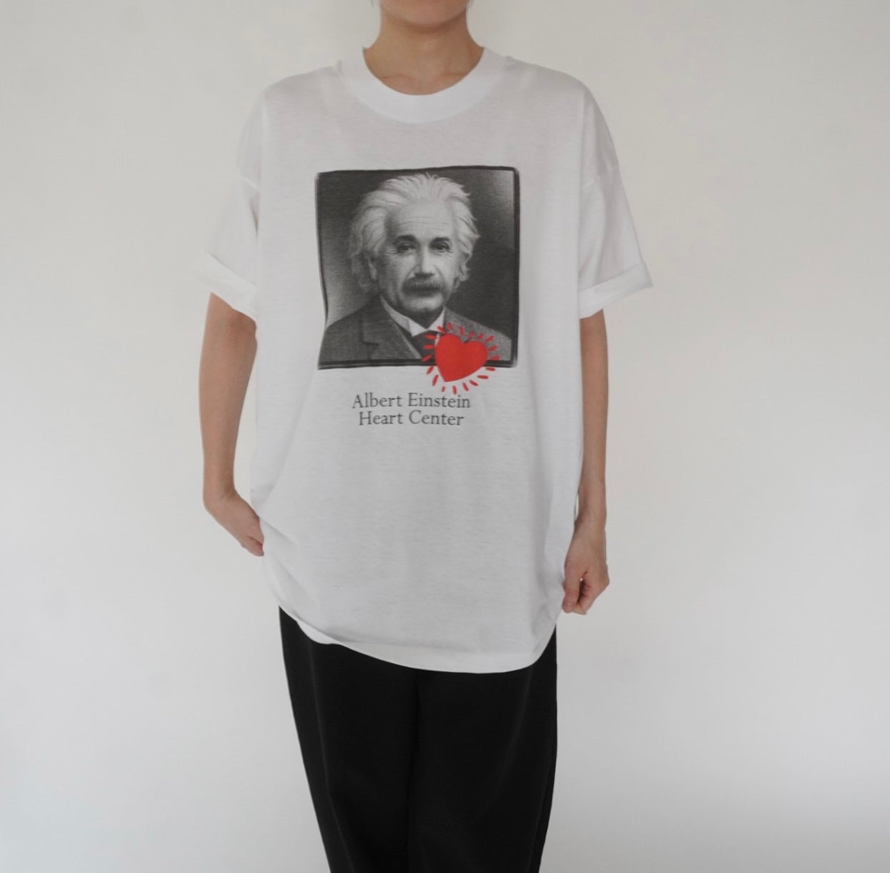 90s "EINSTEIN" Photo  Printed T-shirt