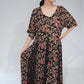 80s Floral Printed Rayon Dress