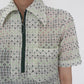 70s Pattern Zip Top
