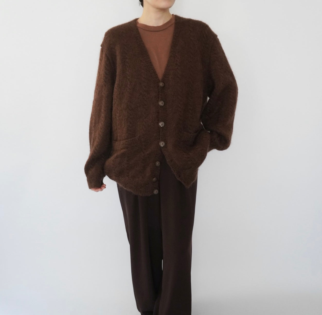 80s Brown Cardigan