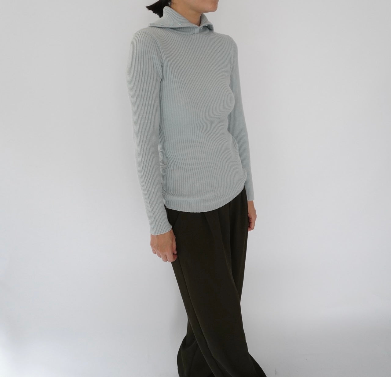 90s Design Ribbed Top Made in Italy