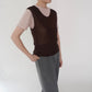 90s Brown Sleeveless Top Made in Italy