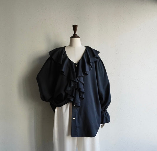 90s Ruffle Blouse Made in USA