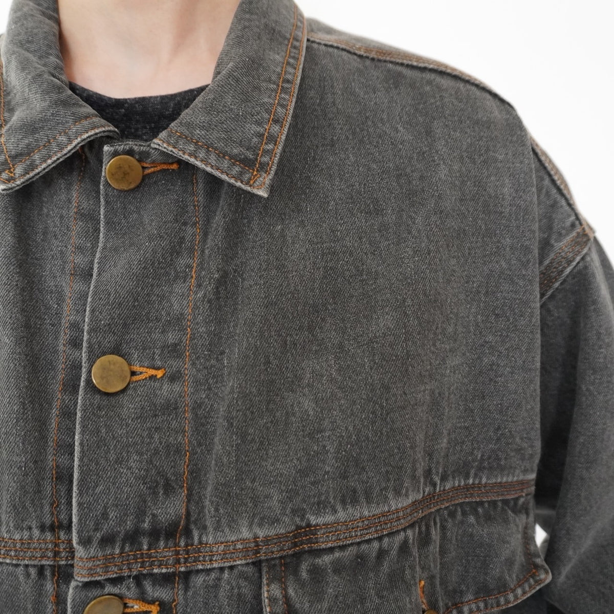 80s Black Denim Jacket