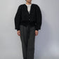 90s Black Design Knit Cardigan