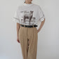 90s  Zebra Printed Mock Neck T-shirt