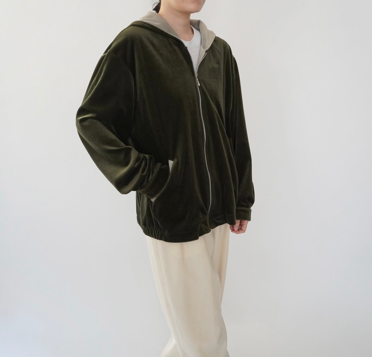 90s Hooded Velour Top