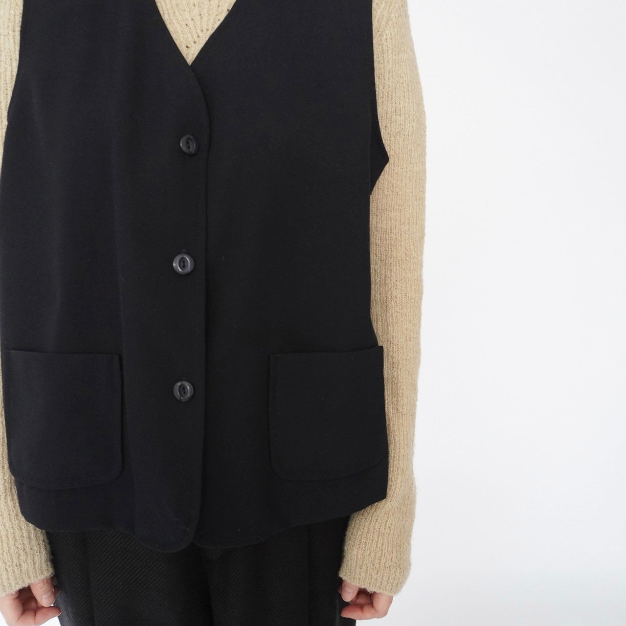 90s Navy Vest Made in Canada