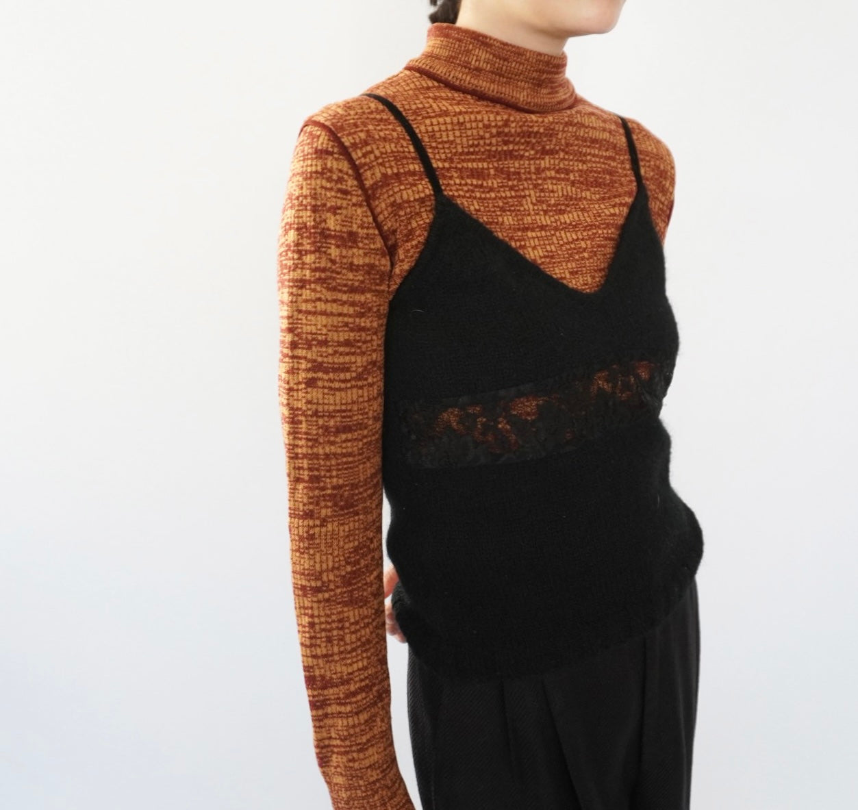 90s Lace Design Mohair Camisole Top