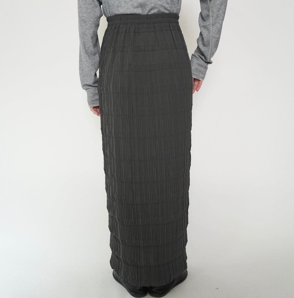 90s Pleated Maxi Skirt Made in USA