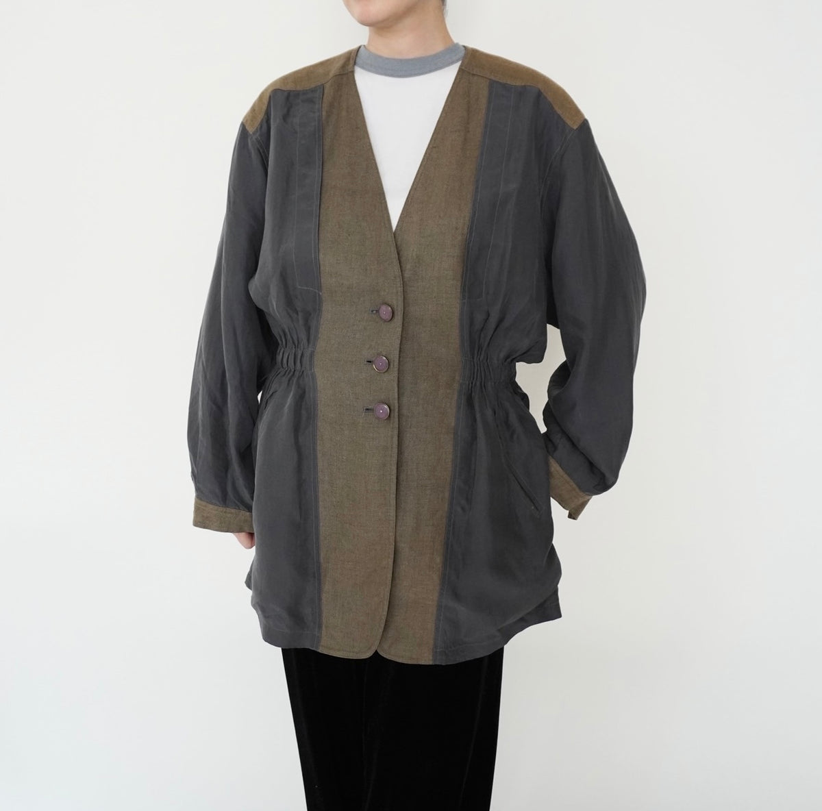 90s EURO Silk Linen Jacket