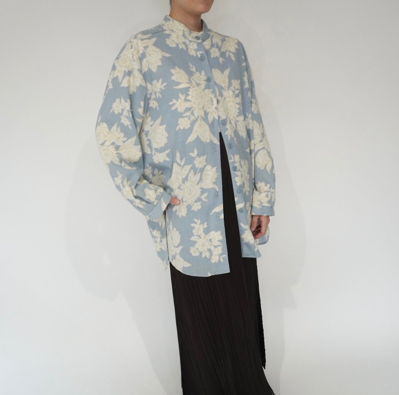 90s Flower Pattern Shirt Made in USA