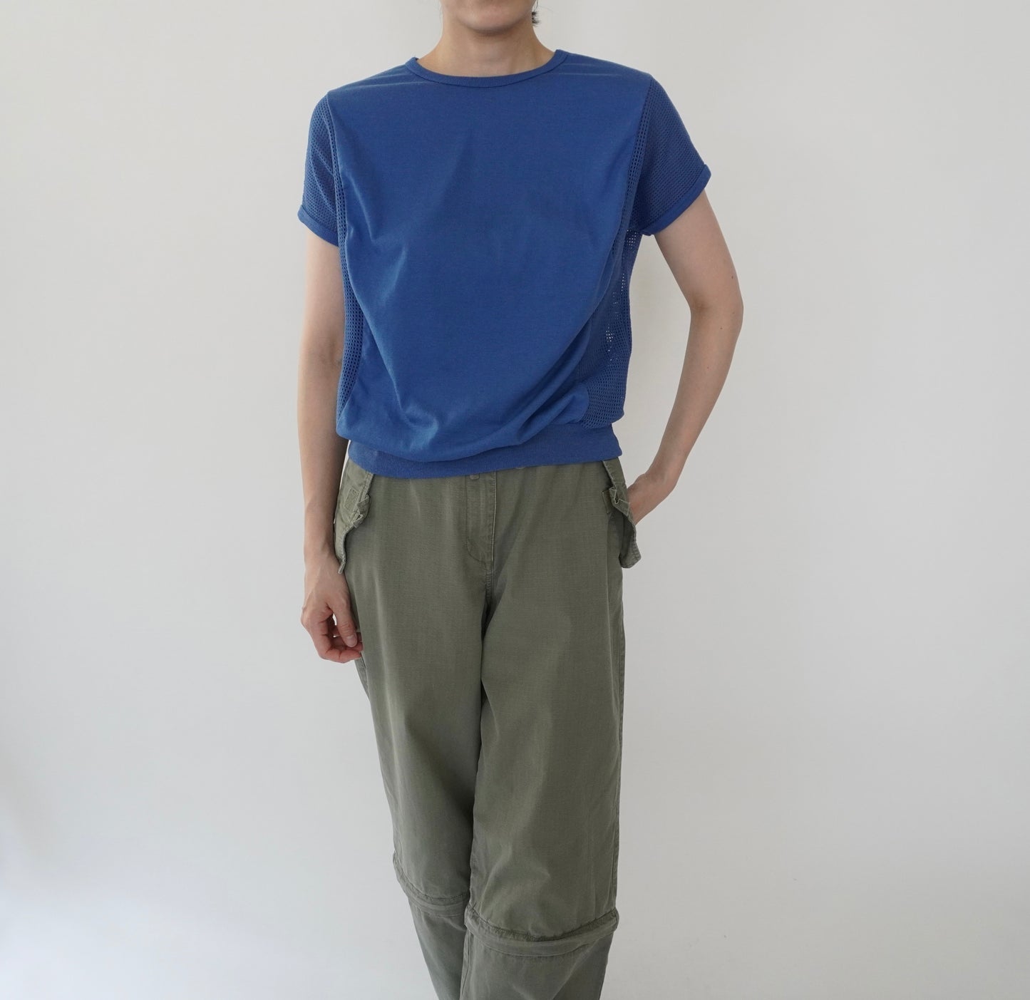 80s Blue Mesh Top