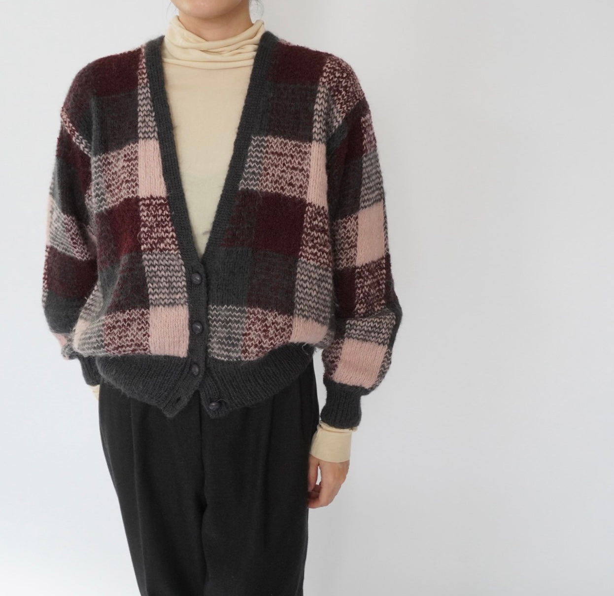 90s Pattern Mohair Cardigan