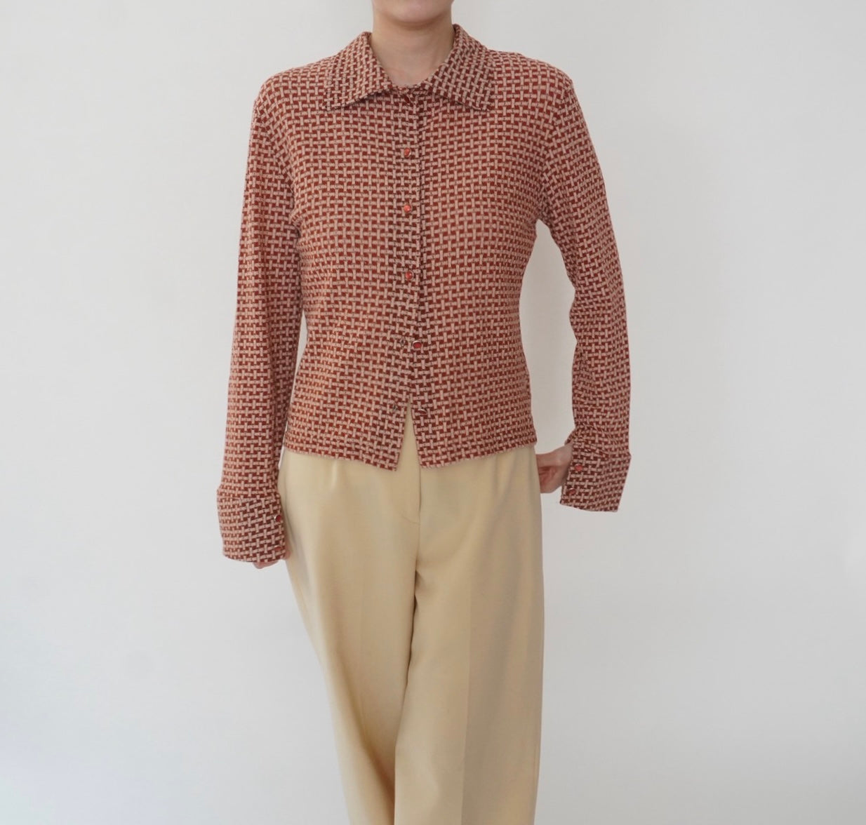 90s Pattern Shirt Made in USA
