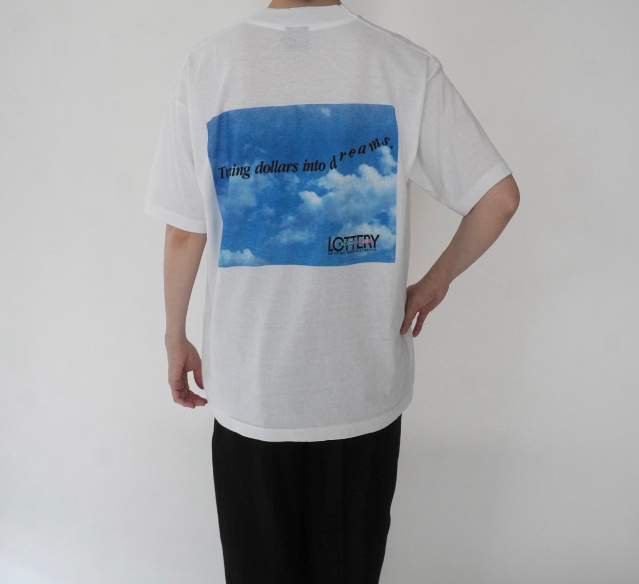 90s "Lottery"Printed T-shirt Made in USA