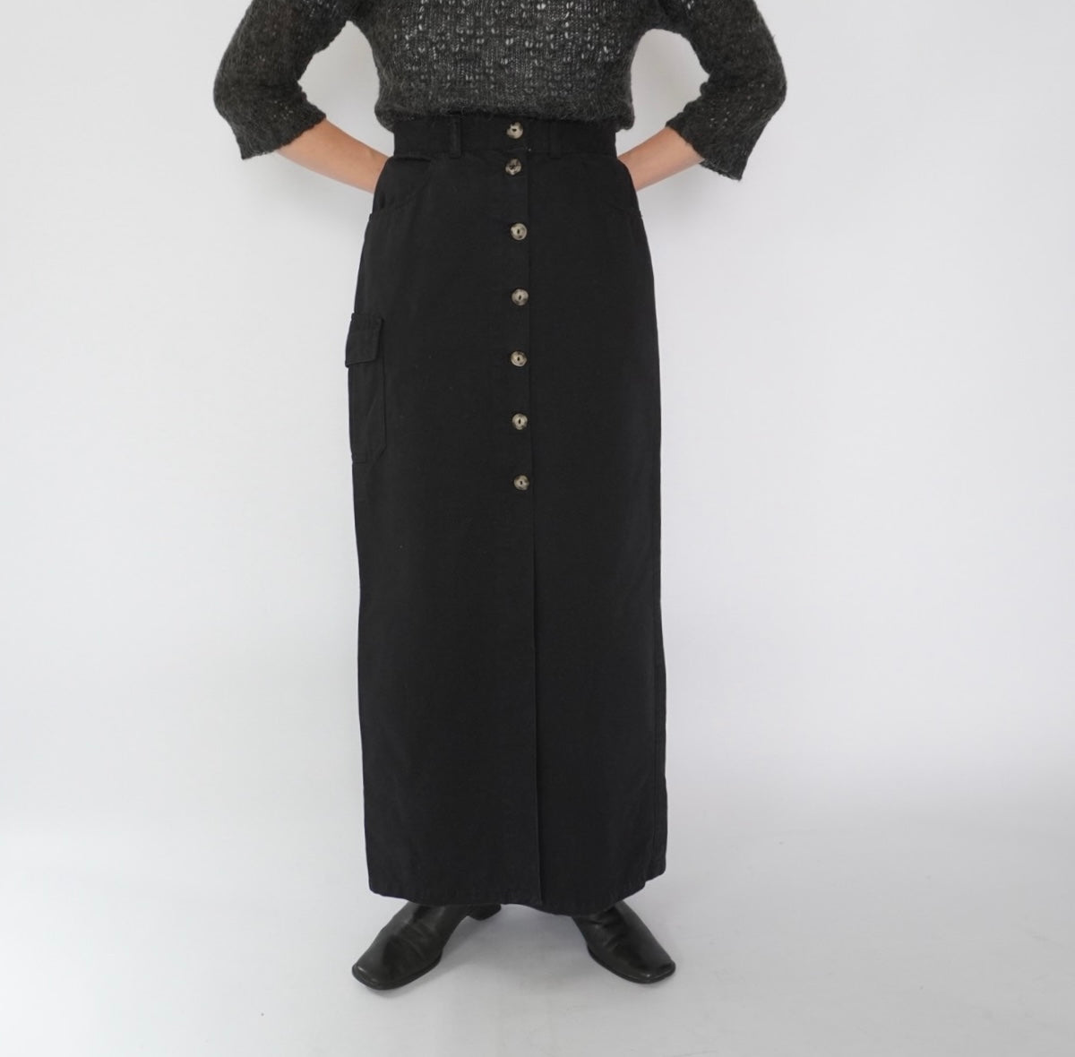 90s EURO Black Skirt