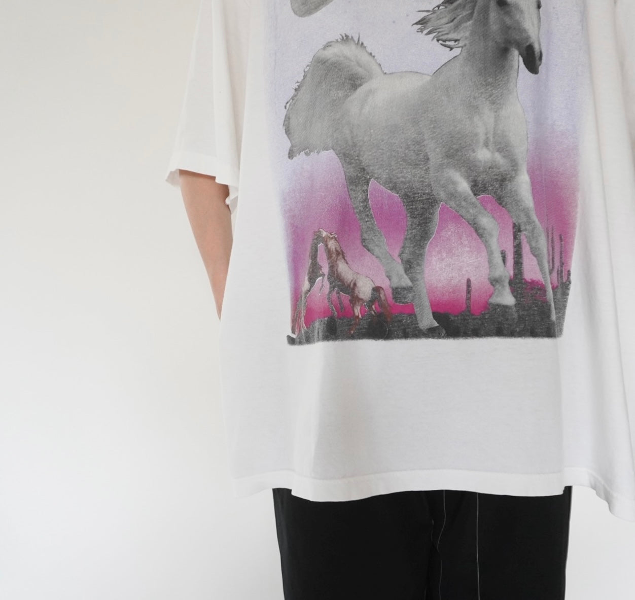 90s EURO Horse Printed T-shirt