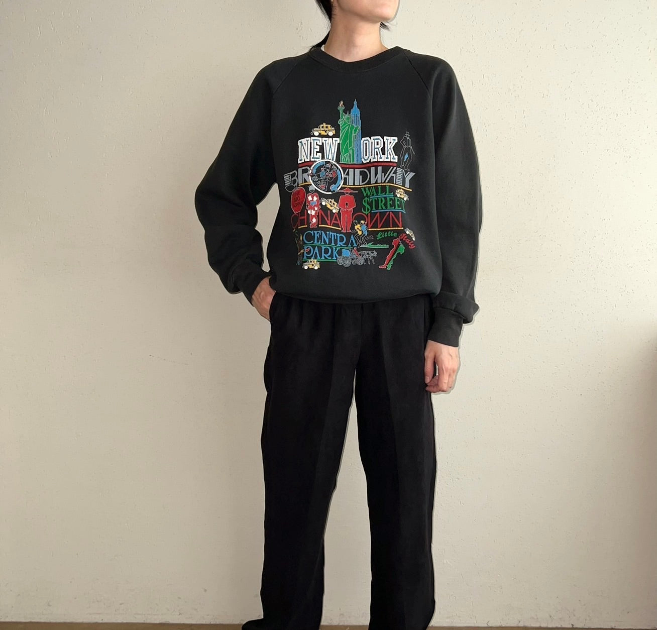 90s Printed Sweater Made in USA