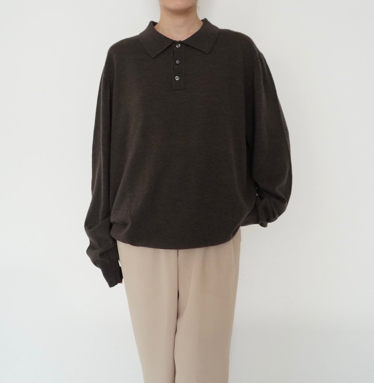 Brown Knit Top