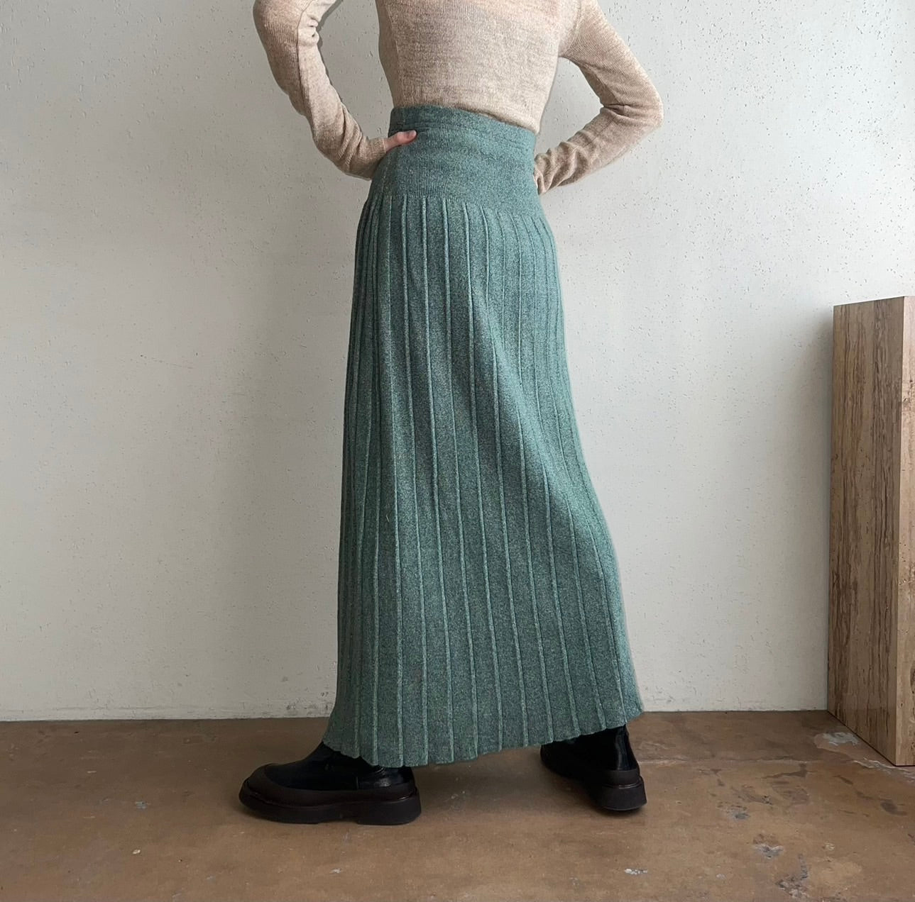 90s Cotton Knit Skirt Made in USA