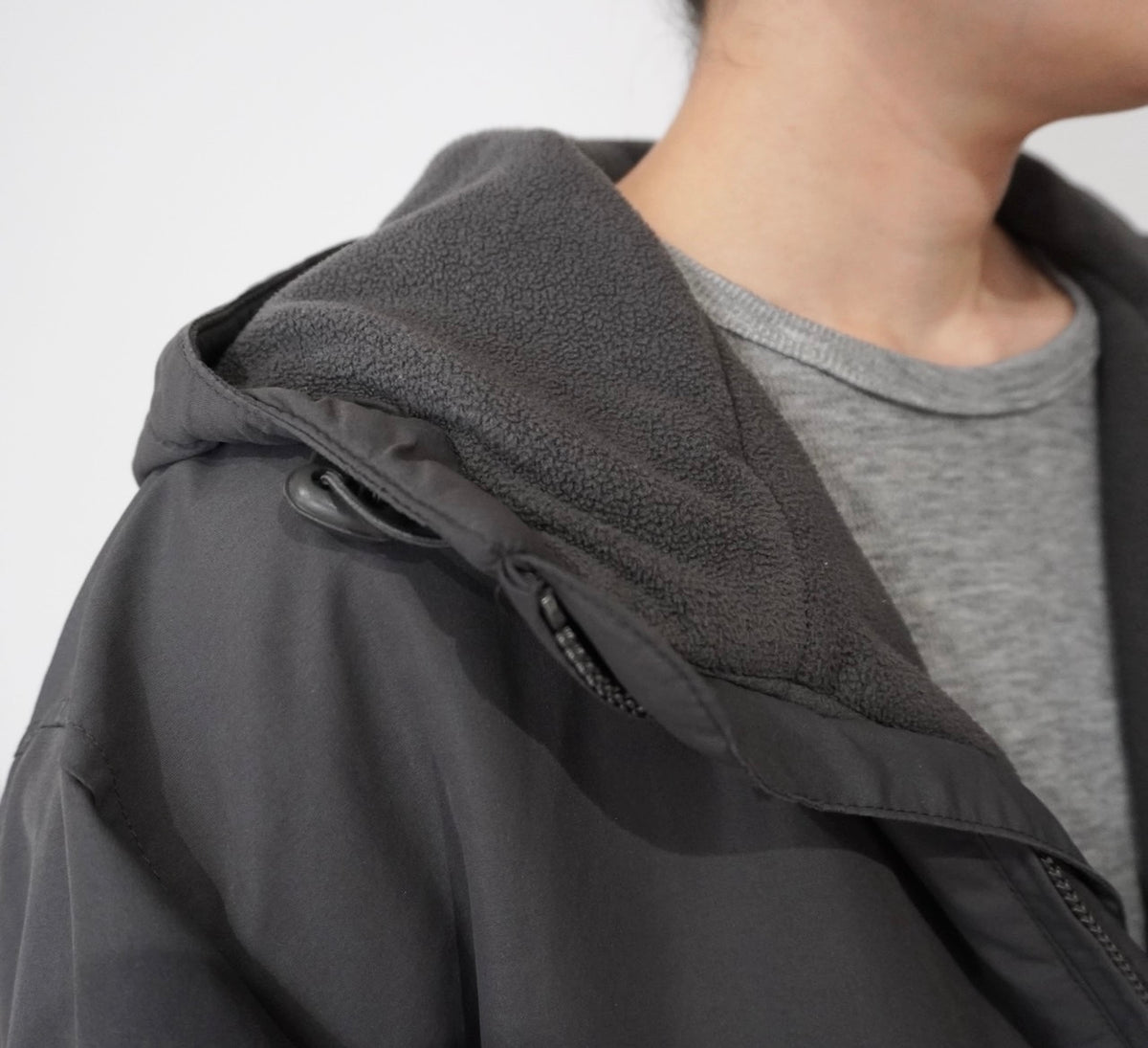 C.Gray Hooded Jacket
