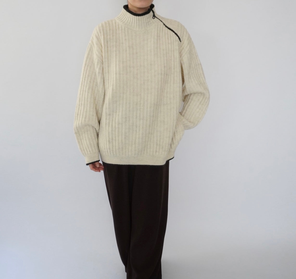 90s Zip Design Knit Made in Italy
