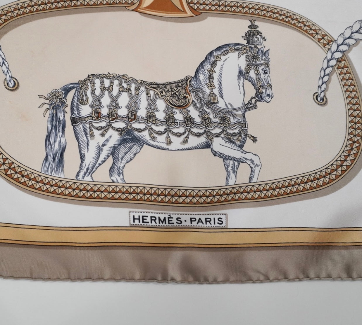 "Hermès " Silk Scarf Made in France