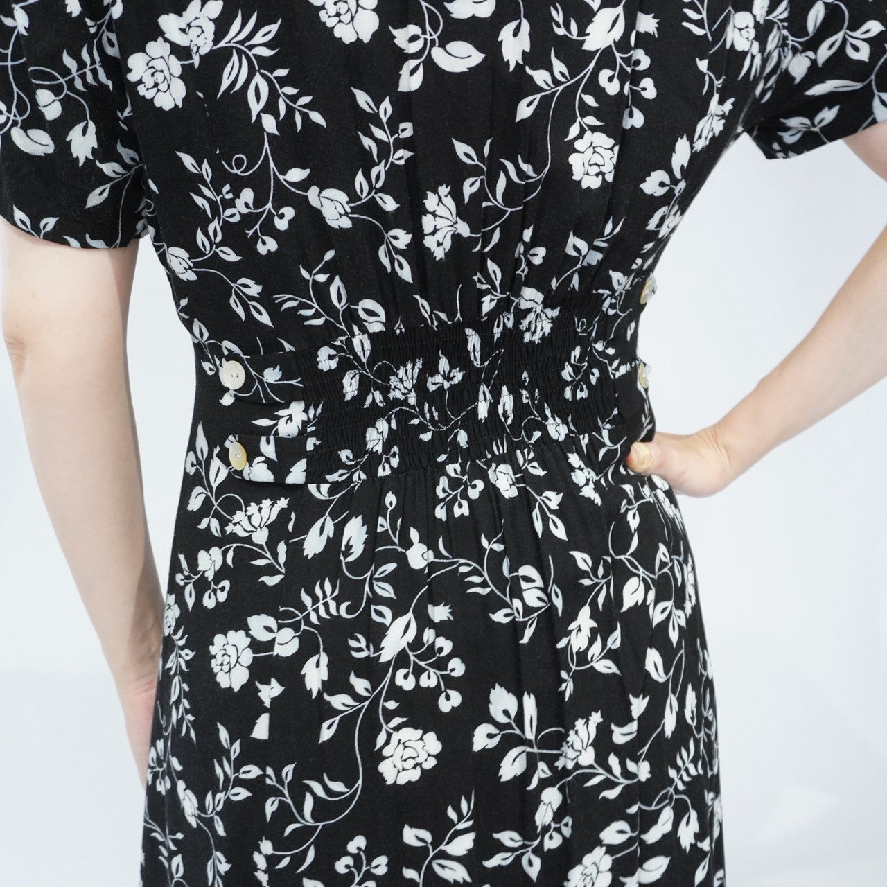 90s Floral Print Maxi Dress