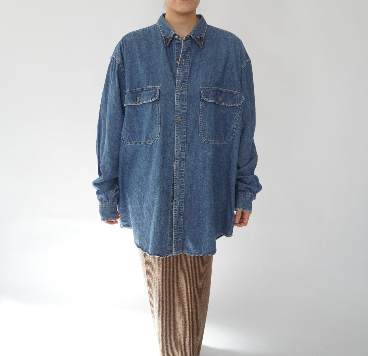 80s "BANANA REPUBLIC ”Safari & Travel" Denim Shirt