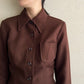 90s Brown  Design Shirt Made in USA