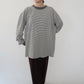 90s Striped Long Sleeves T-shirt Made in USA