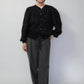 90s Black Design Knit Cardigan