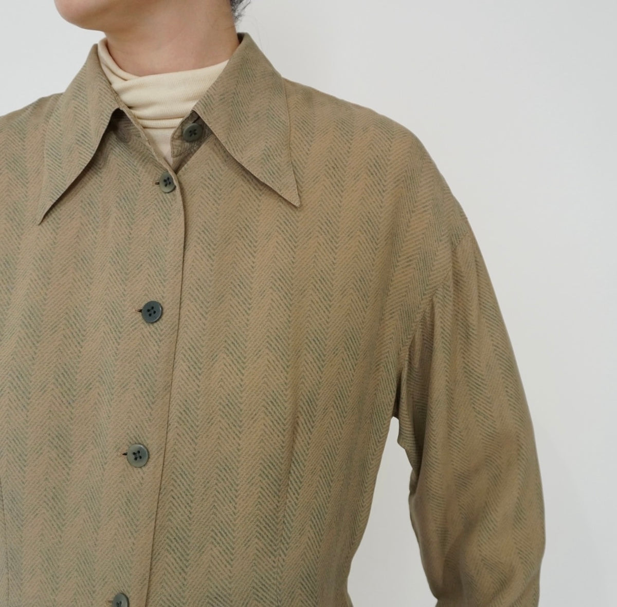 90s Silk Long Shirt